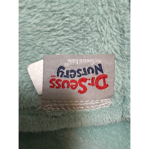 Dr. Seuss Nursery Baby Blanket Soft Fleece Green 26”x38” Horton Elephant Embroid - Picture 3 of 6